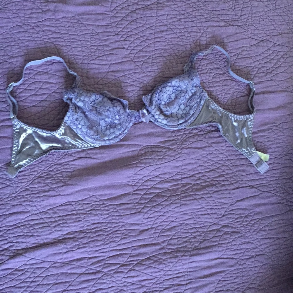 Purple lace bra
